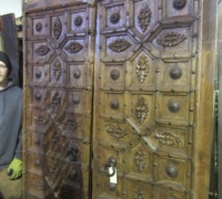 923-ANTIQUE PRS. OF CASTLE DOORS - ABOUT 300 YEARS OLD! 86'' h x 54'' w