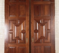 955....105.25 INCHES H X 34 INCHES W PAIR CHERRY RAISED PANELED DOORS