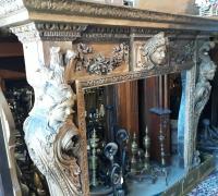 5G...1 of the Finest Carved Antique Mantles. 75 wide..c.1850.