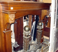 176-antique-carved-lion-fireplace-mantle