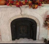 24D-MARBLE MANTLE WITH CURVED SHELF 60" W....C. 1880