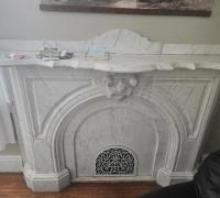 2A...C.  1880 ANTIQUE MARBLE MANTLE   -  60" W