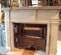 400-  sold  - antique-carved-fireplace-mantle