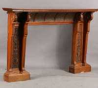 411- sold -antique-carved-fireplace-mantle