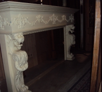 425-antique-carved-lion-fireplace-mantle