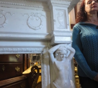 491-sold...antique-lady-carved-fireplace-mantle