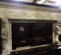 496-antique-lion-carved-fireplace-mantle