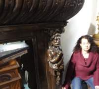 522  sold -antique-carved-figural-fireplace-mantle
