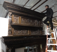 524  sold -antique-figural-carved-fireplace-mantle