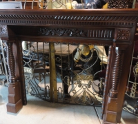 527  sold -antique-carved-fireplace-mantle
