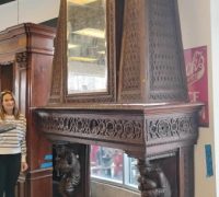 7D.Great-Antique-Castle-Mantle.C.-1800.10-Ft-H