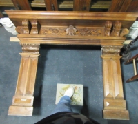 1173-sold-GREAT  X-LARGE CARVED TALL OR SHORT MANTLE - 84'' W X 105'' H OR 66''H X 25 1/2'' D
