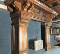 1174-sold-GREAT  X-LARGE CARVED TALL OR SHORT MANTLE - 84'' W X 105'' H OR 66''H X 25 1/2'' D