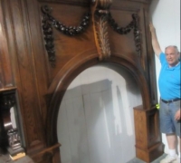 2B.... Rare Antique Arched Mantle.c.1880..95 h x 84 w...opening. 53 w x. 61 h....