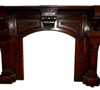 33..sold..BLACK WALNUT MANTEL 45.5 H X 65.25 W OPENING 32.75 H X 33 W...SEE 1463 TO 1466