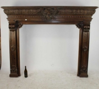 30....FRENCH OAK MANTEL...65 1/2 H X 84 W X 22 1/2 D