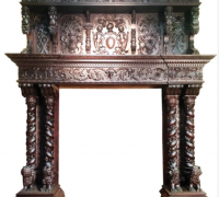 1213- 1 OF THE FINEST CARVED ANTIQUE MANTLES IN THE USA! - 21\'\' D X 91\'\' W X 113\'\' H - OPENING 54\'\'W X 55\'\' H - SEE #1189 TO 1214