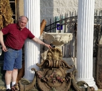 175- Great  Carved Crown above a doorway of the Maurex Mansion  in Springfield, PA - 71\'\' W X 41\'\' H X 10\'\' D