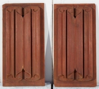 33....PAIR OF LINENFOLD PANELS...27 H X 13 3/4 W