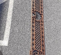 04A...2 MATCHING GREAT CARVED FRETWORK...12 FT L X 33 IN H