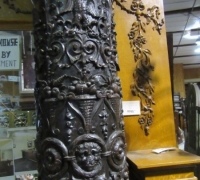 198- GREAT PR. OF FIMEST C. 1860 CARVED COLUMNS - 8\' OR 10\' HIGH - WALNUT