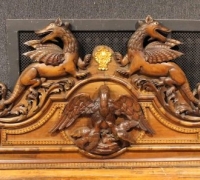 8A...WALNUT GREAT HUGE CARVED CROWN...129