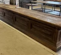 01N....ANTIQUE  FRONT  BAR   -C.  1880  -   16  FT  LONG -  ALL ORIGINAL -