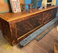 01S.....GREAT  ANTIQUE  FRONT BAR...12  FT  LONG  X  30   D   X  35 H -  can raise if  needed