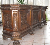 105- sold - antique-carved-front-bar-short-sideboards