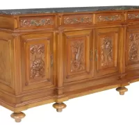 11F...Marble top....41.5"h, 81.5"w, 22.75"d......C. 1900