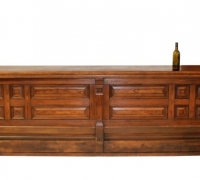 13F....12 FT L OAK FRONT BAR..41 H X 149 L X 28 D...C. 1880