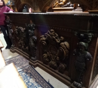 705 - 2    CARVED  ANTIQUE   FRONT  BARS     8'8