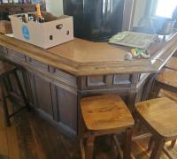 1R.. Antique Front Bar/Store Counter...7 Ft. X 6 Ft. X 42" H.
