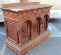 59- sold - antique-carved-front-bar-antique-carved-altar