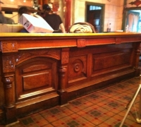 71-sold...RARE - GREAT CARVED 19 ft 6'' - antique front bar - C. 1870 antique-back-bar-with-rare-marble-columns-and-matching-front-bar-with-carvings-back-bar