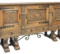 787.....OAK SPANISH STYLE SIDEBOARD 50