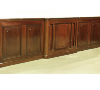 646- Two Almost Matching Antique Front Bars - Walnut - 16 ft. Long - Finest Detailing - C. 1880