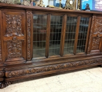 03A...GREAT ANTIQUE CARVED CABINET 12 FT L X 78