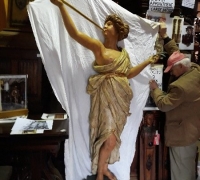 07A  sold...RARE WOODED GAVIOLI SCULPTURE...C. 1848...SEE PHOTOS 1504 TO 1519