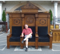 18* - 2 Great Similar Throne Chairs - 100'' W X 94'' H X 30'' D - See pictures #123, #124, #115 to #118