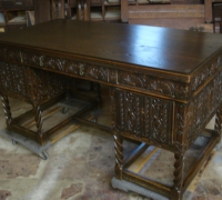 133-sold -antique-carved-gothic-desk