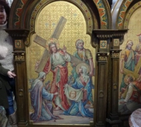 155-pair-of-antique-gothic-crucifixion-paintings