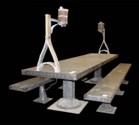 151D-gothic-table-and-benches-5-sets-of-3-pcs-each-11-ft-long-x-36-deep-x-56-h-2-benc