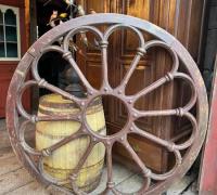 2C... RARE  LARGE  ROSE  WINDOW  C. 1870 - 60 W  X 2 1/2" THICK .