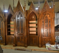 6..sold...CONFESSIONAL CONVERTED INTO BACK BAR, BOOKCASE