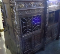 535 - circa 1800 - 70\'\' w x 17\'\'d x 60\'\' h - wood grill on both doors