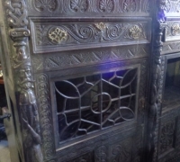 536 - circa 1800 - 70\'\' w x 17\'\'d x 60\'\' h - wood grill on both doors