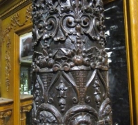 976- GREAT PR. OF FINEST C. 1860 CARVED COLUMNS - 8\' OR 10\' HIGH - WALNUT