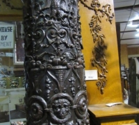 985- GREAT PR. OF FINEST C. 1860 CARVED COLUMNS - 8\' OR 10\' HIGH - WALNUT