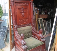 22.... RARE ONE OF A KIND GRANDMASTER'S SPHINX CHAIR ......94 H X 35 W....SEE 1355 TO 1366  